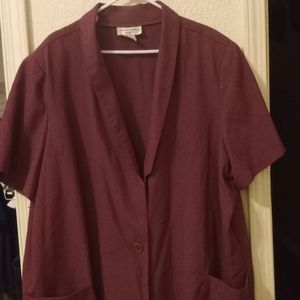 Brylane Woman Short Sleeve Plus Size Jacket